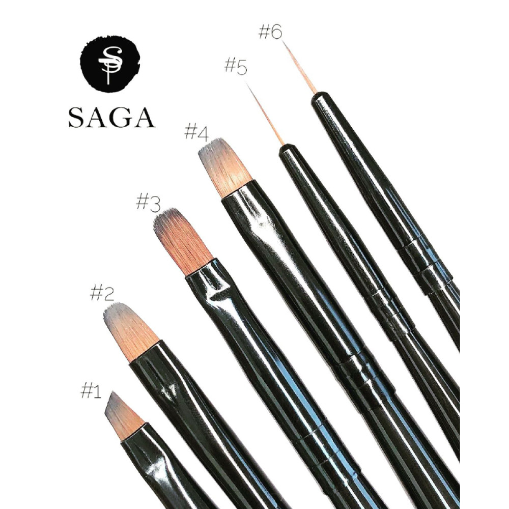 Кисть для рисования Saga Professional 06. искусственный ворс 9 мм