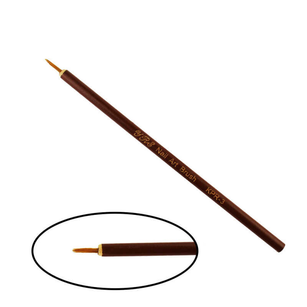 Пензель для малювання KPR-3. бамбукова ручка. ворс ласки