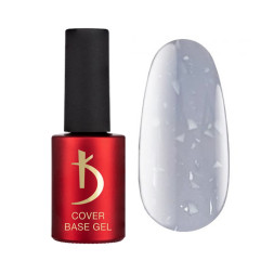 База камуфлююча для гель-лаку Kodi Professional Cover Base Gel Flake 05. сірий із сріблястими часточками. 7 мл