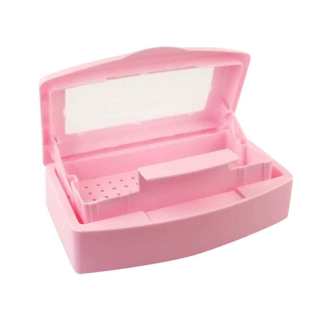 Контейнер для стерилизации маникюрных инструментов 0,5 л, цвет розовый