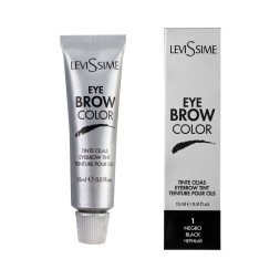 Фарба для брів Levissime Eyebrow Black 1, колір чорний, 15 мл