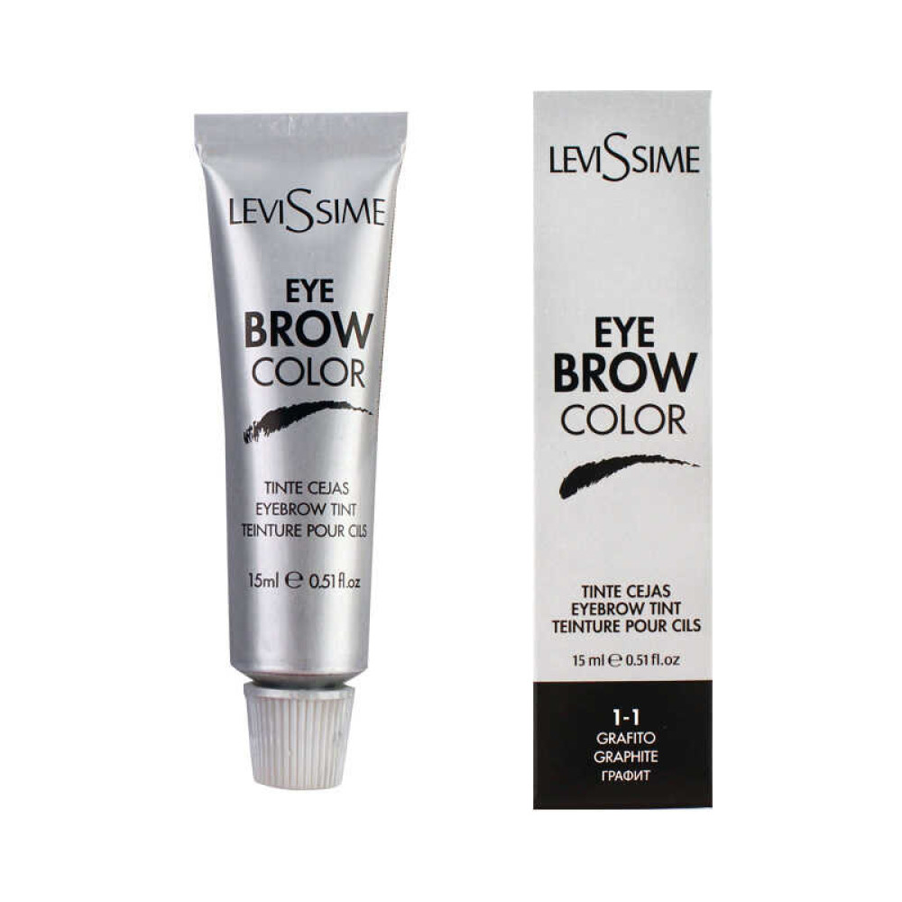 Краска для бровей Levissime Eyebrow Graphite 1-1. цвет графит. 15 мл