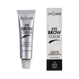 Фарба для брів Levissime Eyebrow Graphite 1-1, колір графіт, 15 мл