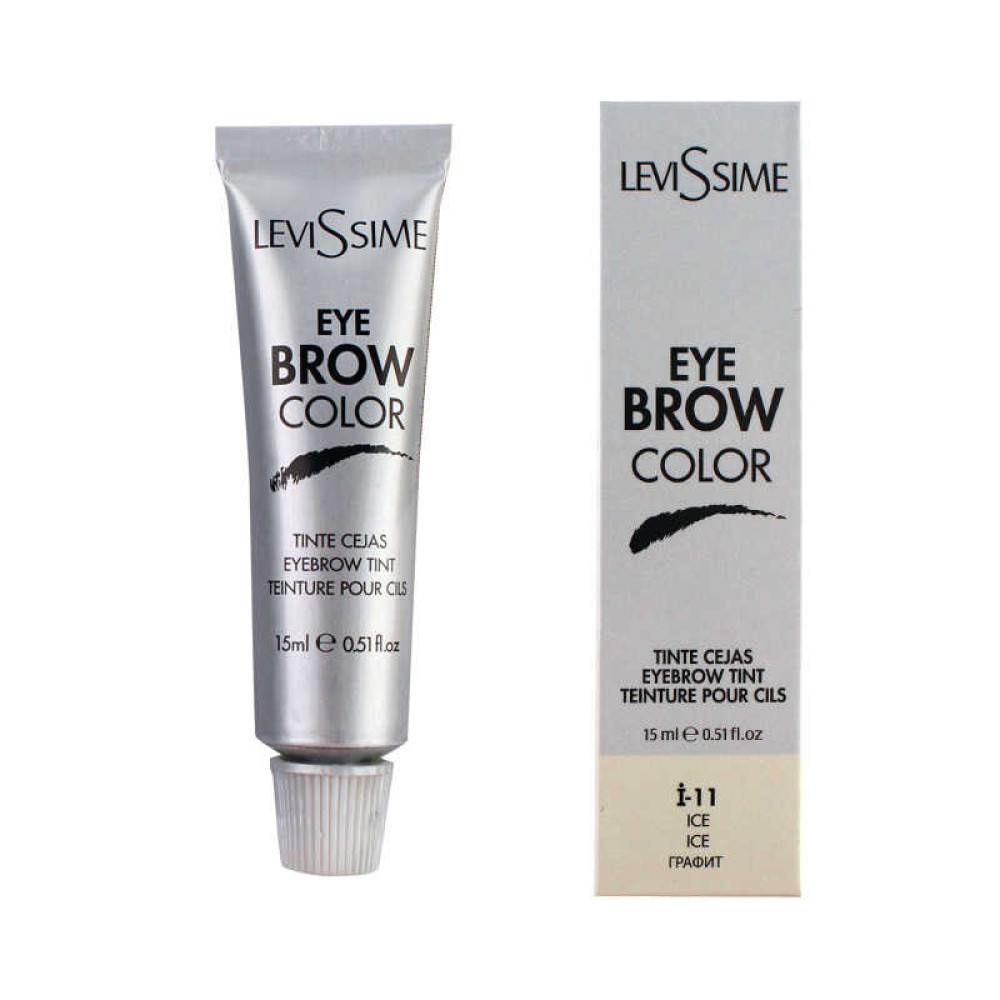 Краска для бровей Levissime Eyebrow Ice I-11. цвет графит. 15 мл