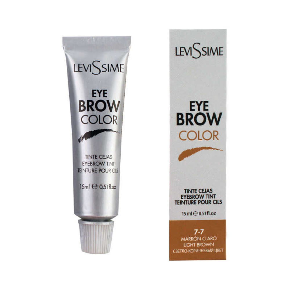 Фарба для брів Levissime Eyebrow Light Brown 7-7. колір світло-коричневий. 15 мл