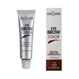 Фарба для брів Levissime Eyebrow Brown 7-5, колір коричневий, 15 мл