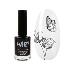 Краска для стемпинга mART Stamping Paint 01. черный. 11 мл