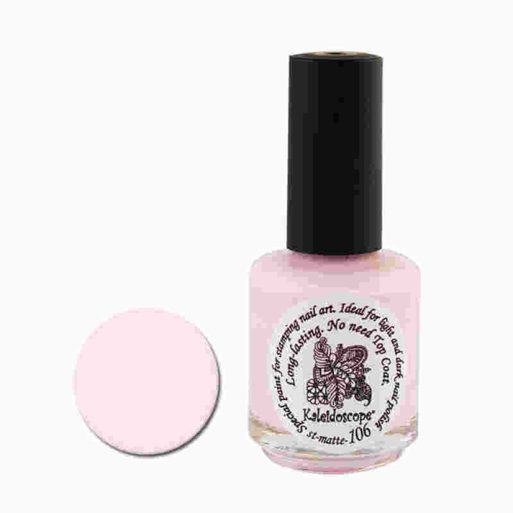 Краска для стемпинга матовая EL Corazon - Kaleidoscope № st-matte 106, матовый светло-розовый, 15 мл