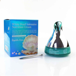 Крем для обличчя Farmstay White Pearl Intensive Nutrition Cream інтенсивний живильний з екстрактом перлів. 50 мл