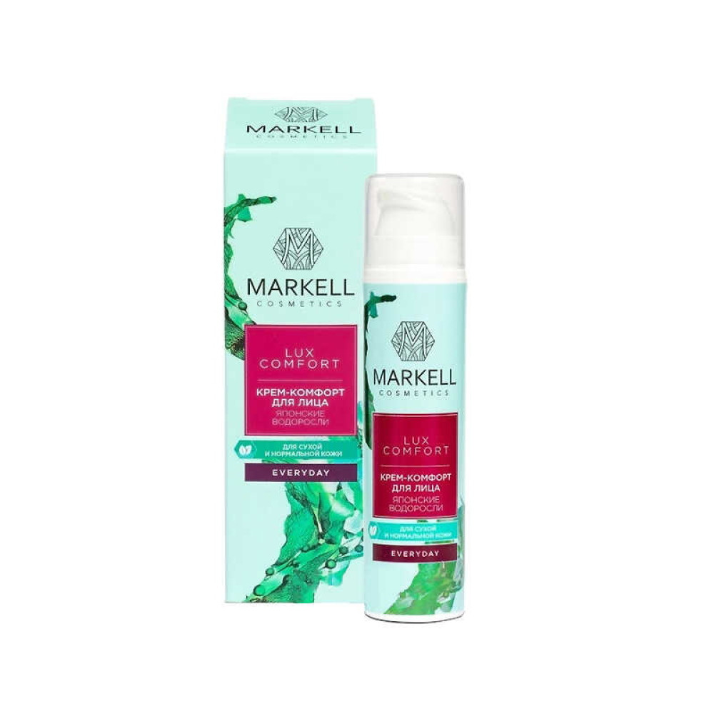 Крем-комфорт для сухої і нормальної шкіри обличчя Markell Lux Comfort японські водорості, 50 мл