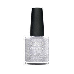 Лак CND Vinylux Night Moves 291 After Hours. искристое серебро с блестками. 15 мл