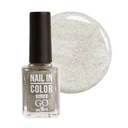 Лак для ногтей Go Active Nail in Color 074 бронзовый. с блестками. 10 мл