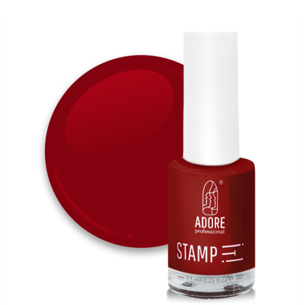 Лак для стемпинга Adore Professional Stamp It! 05 Poppy красный. 8 мл