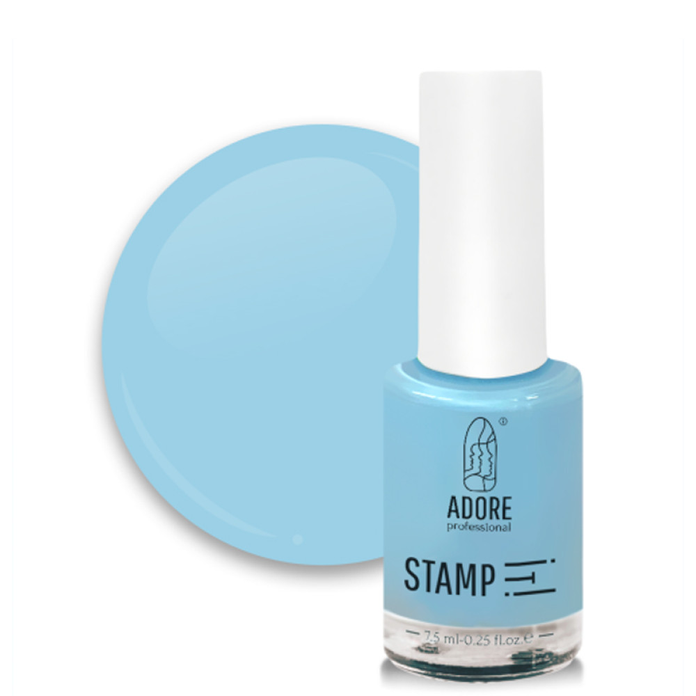 Лак для стемпінгу Adore Professional Stamp It! 17 Baby Blue світло-блакитний. 7.5 мл