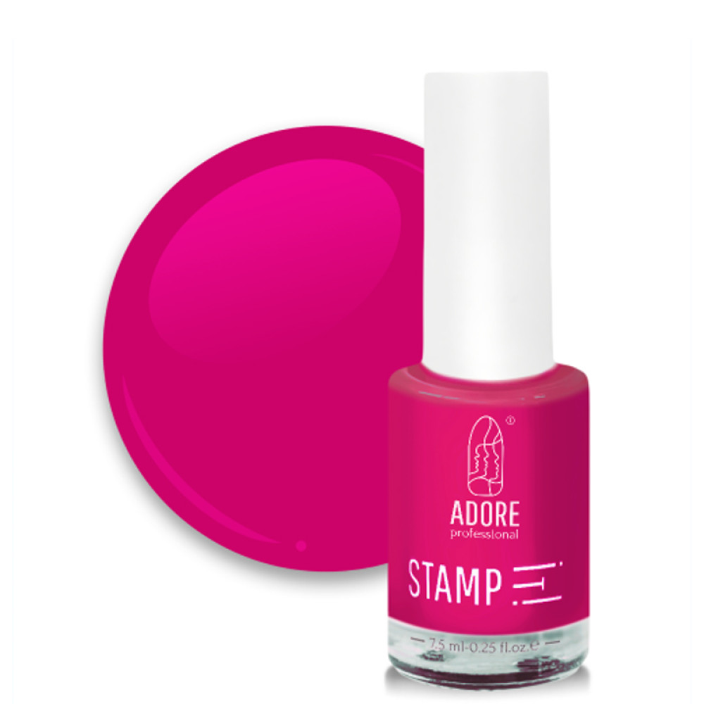 Лак для стемпинга Adore Professional Stamp It! 20 Dolly ярко-розовый. 8 мл