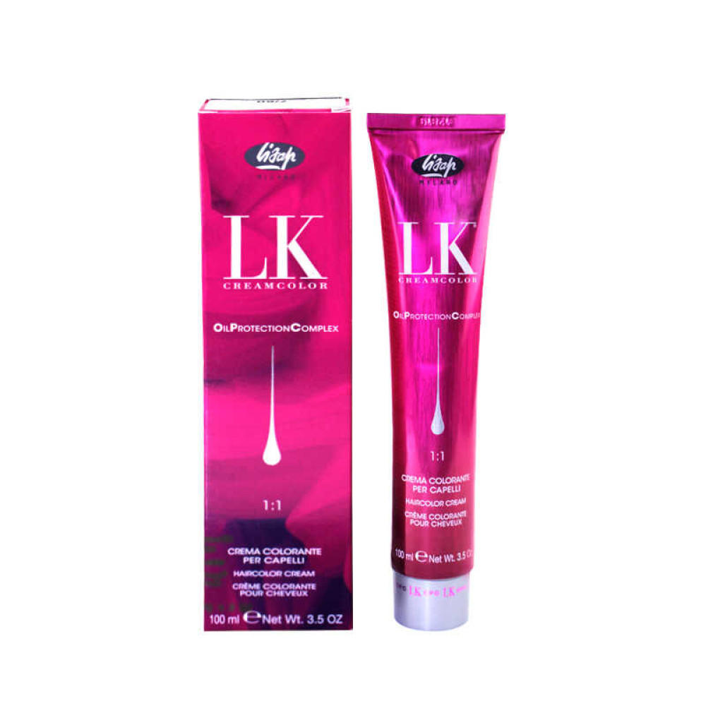 Крем-краска для волос Lisap LK Creamcolor OPC 5/4. светлый шатен махагоновый. 100 мл