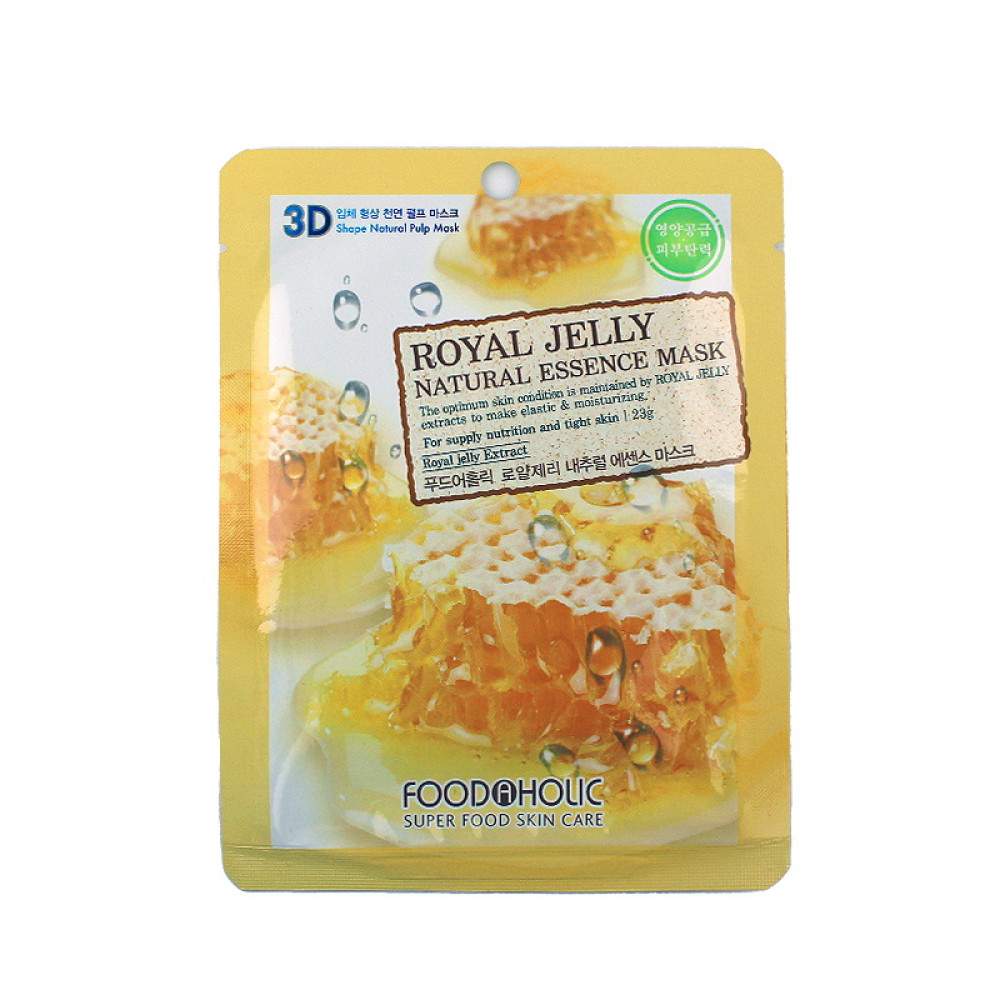 Маска для обличчя тканинна Food a Holic Natural Essence Mask Royal Jelly з маточним молочком. 23 мл