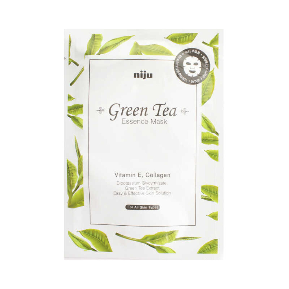 Маска-салфетка для лица Konad Niju Green Tea Essence Mask. 17 мл
