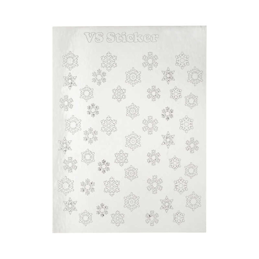 Металізовані наклейки № 62 сніжинки. колір срібло