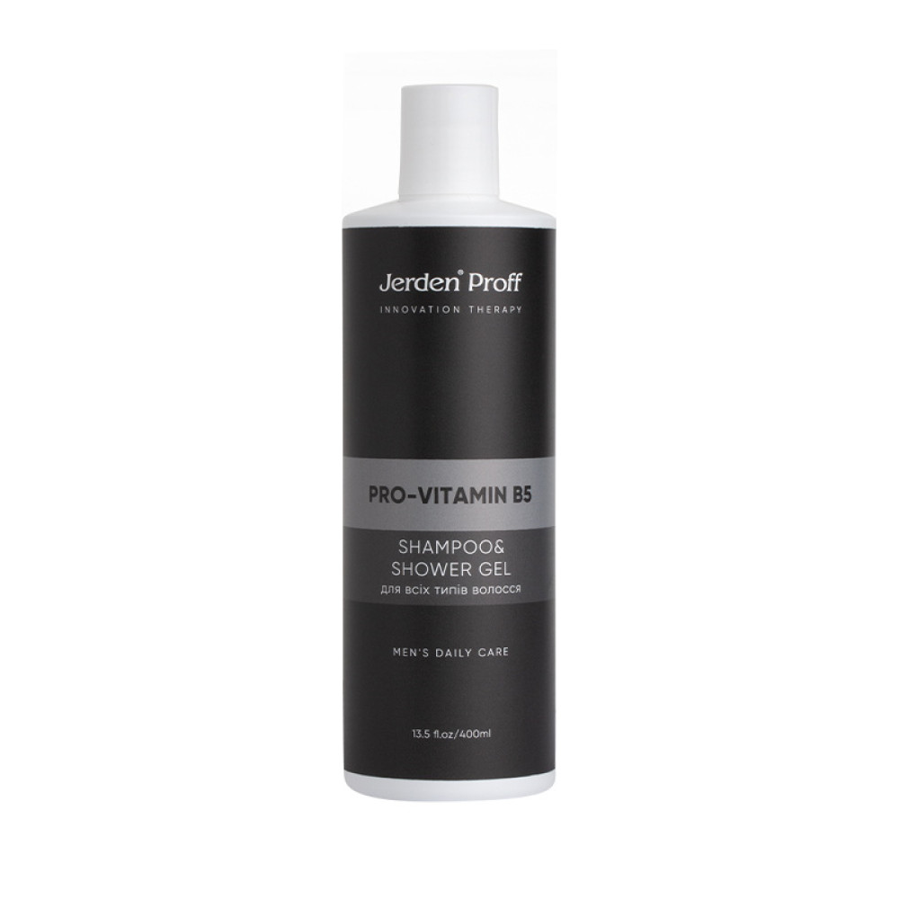 Чоловічий шампунь-гель для душу Jerden Proff Pro-Vitamin B5. з провітаміном B5 та вітаміном Е для всіх типів волосся та шкіри. 400