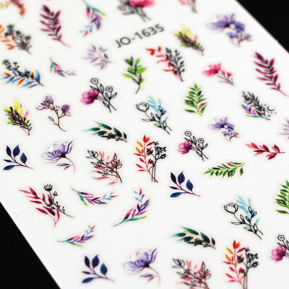 Наклейка для ногтей mART Nail Sticker JO1635 Цветы. растения