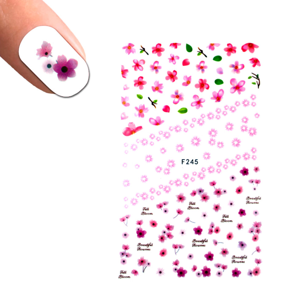 Наклейка для ногтей LBS F 245 Цветы
