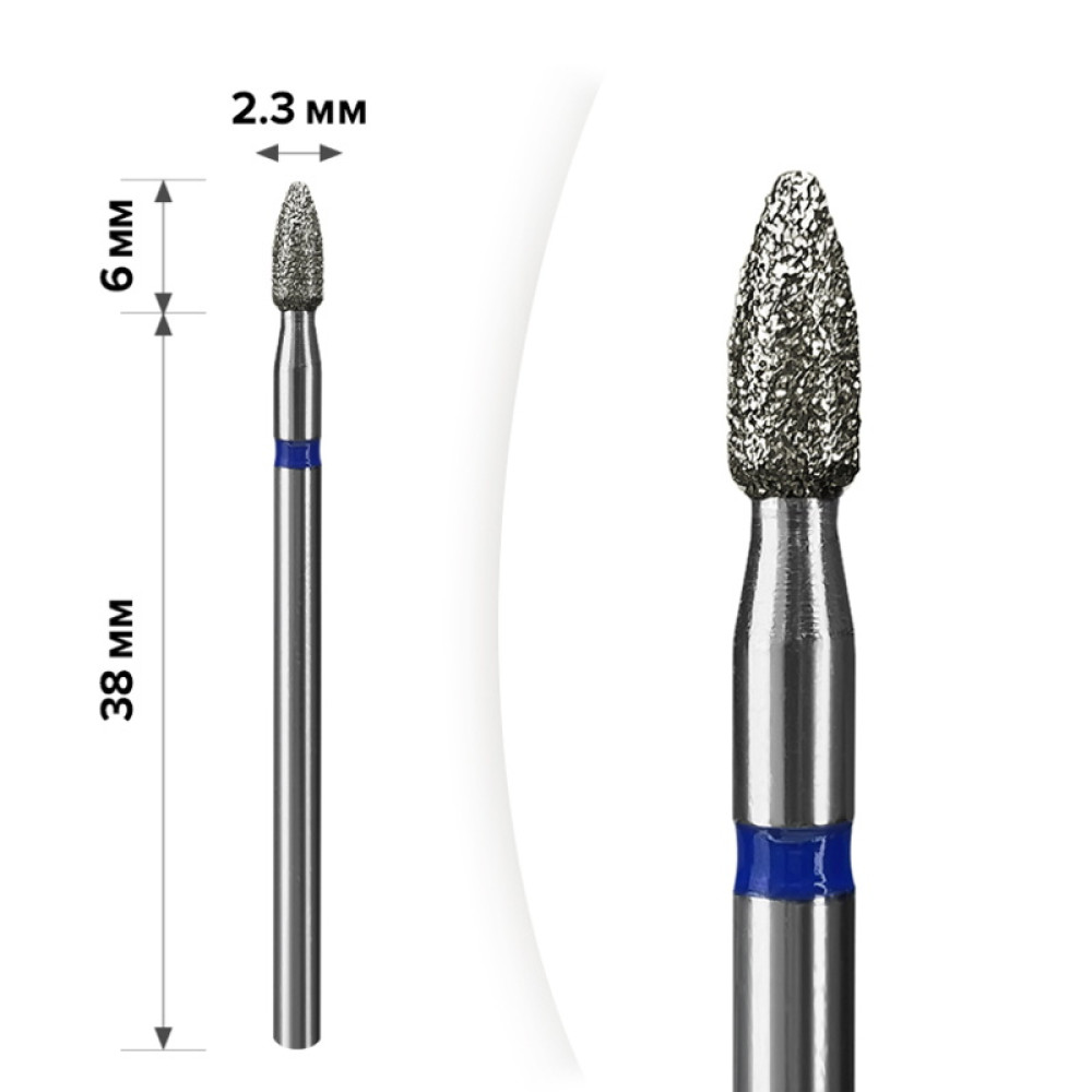Насадка алмазная mART M-057с пуля. для выпиливания из-под ногтя и верхней коррекции
