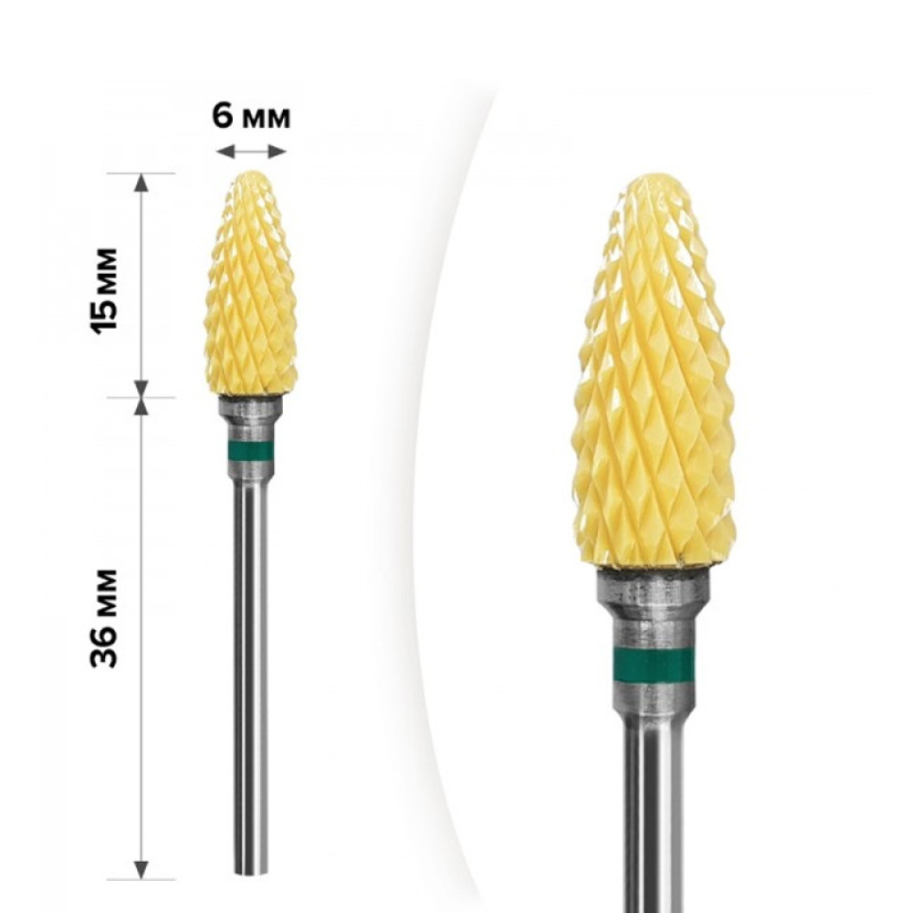 Насадка керамическая mART M-217з желтая кукуруза. для снятия гель-лака или удаления мозолей