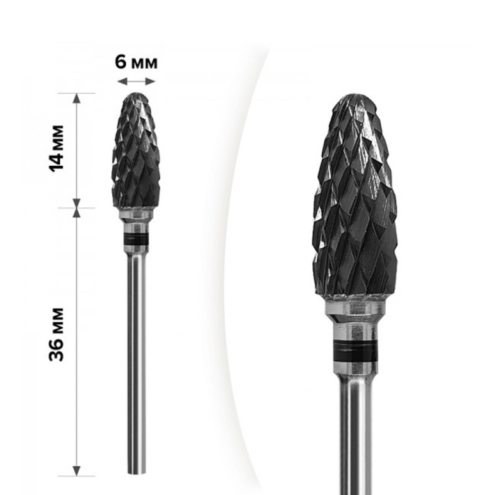 Насадка керамическая mART M-218ч ХС черная кукуруза. для снятия гель-лака или удаления мозолей