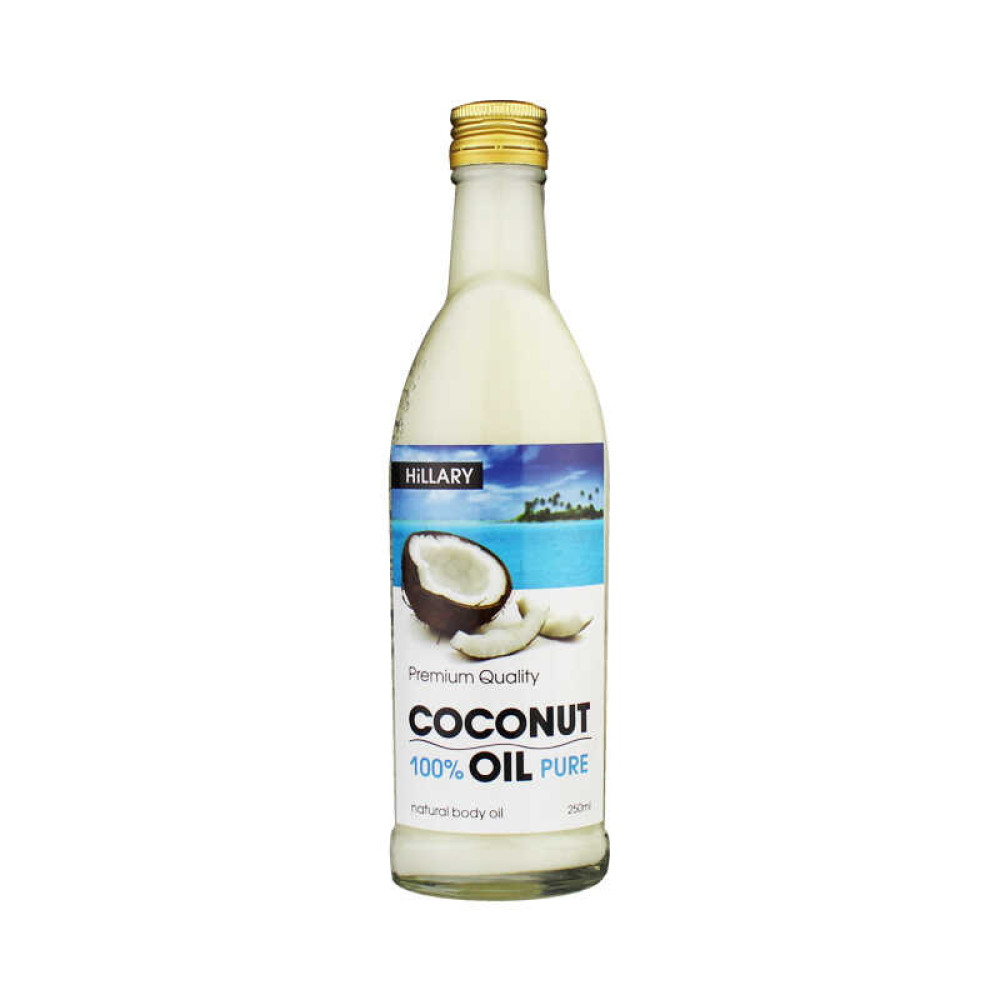 Натуральна кокосова олія для обличчя і тіла Hillary Premium Quality Coconut Oil, 250 мл