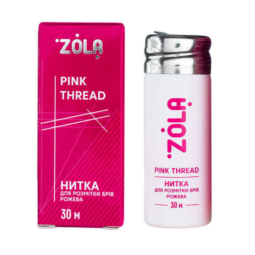 Нить для разметки бровей Zola, розовая, 30 м