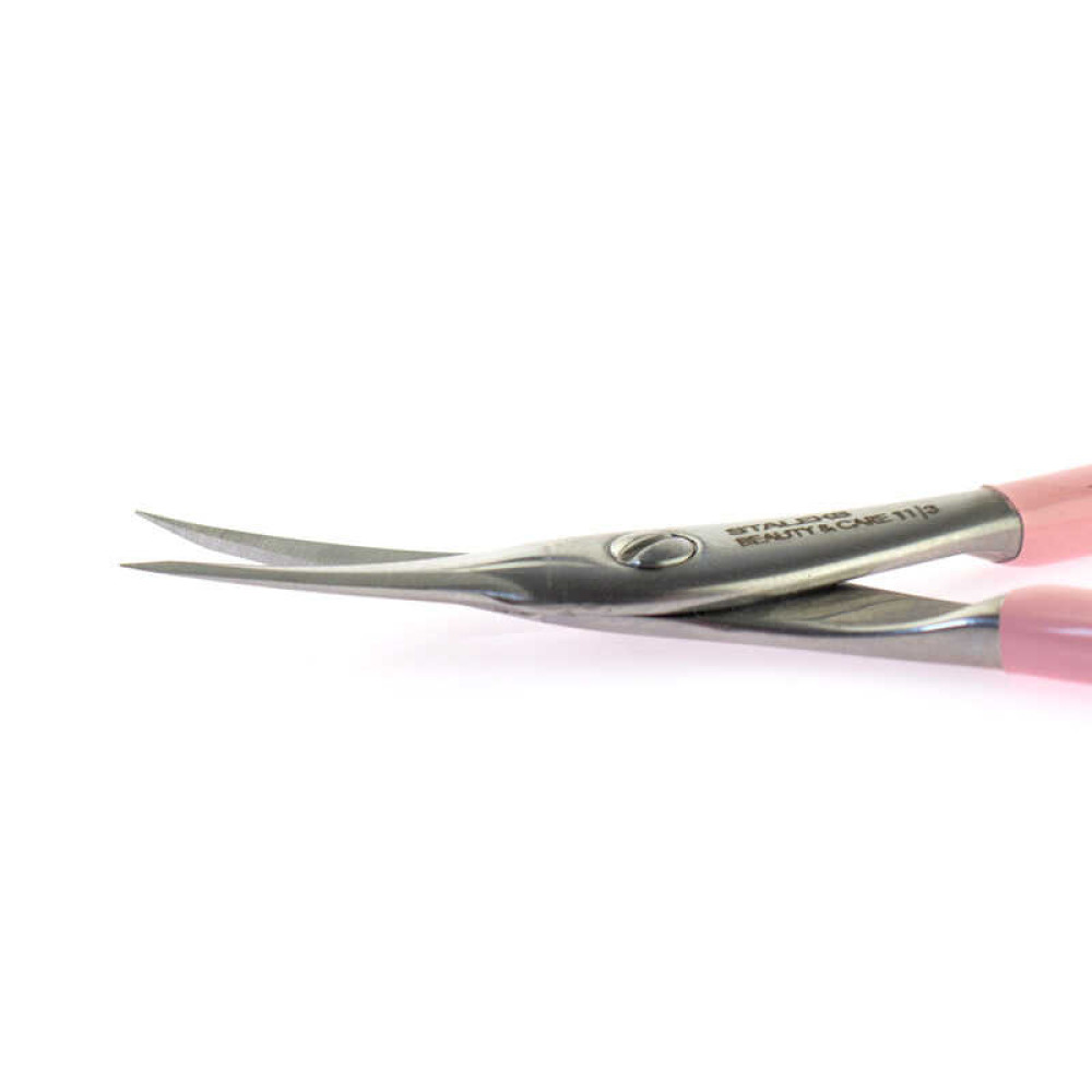 Ножиці універсальні Staleks Beauty&Care 11 Type 3. леза 21 мм. рожеві
