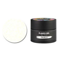 Гель NUB Flakes Gel 01. колір білий. 5 г...