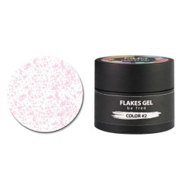 Гель NUB Flakes Gel 02. колір рожевий. 5 г