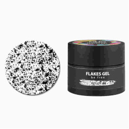 Гель NUB Flakes Gel 04. чорний. 5 г