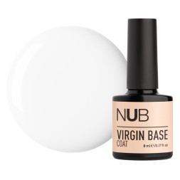 База камуфлирующая каучуковая для гель-лака NUB Virgin Base Coat 01 молочный 8 мл