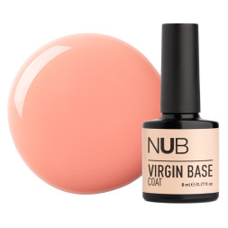 База камуфлирующая каучуковая для гель-лака NUB Virgin Base Coat 03. нежный персик. 8 мл
