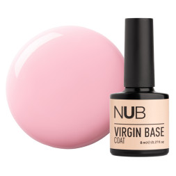 База камуфлирующая каучуковая для гель-лака NUB Virgin Base Coat 05. холодный розовый. 8 мл