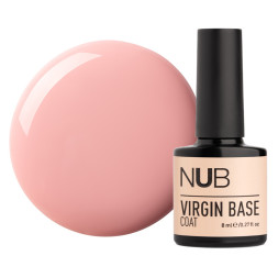 База камуфлирующая каучуковая для гель-лака NUB Virgin Base Coat 06. розовая пастель. 8 мл