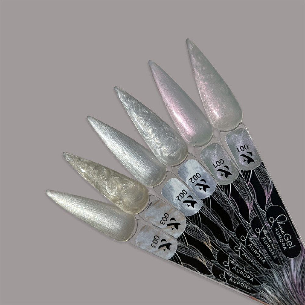Гель F.O.X Shine gel Aurora 001 для зміцнення натуральних нігтів світло-рожеві перли. 15 мл