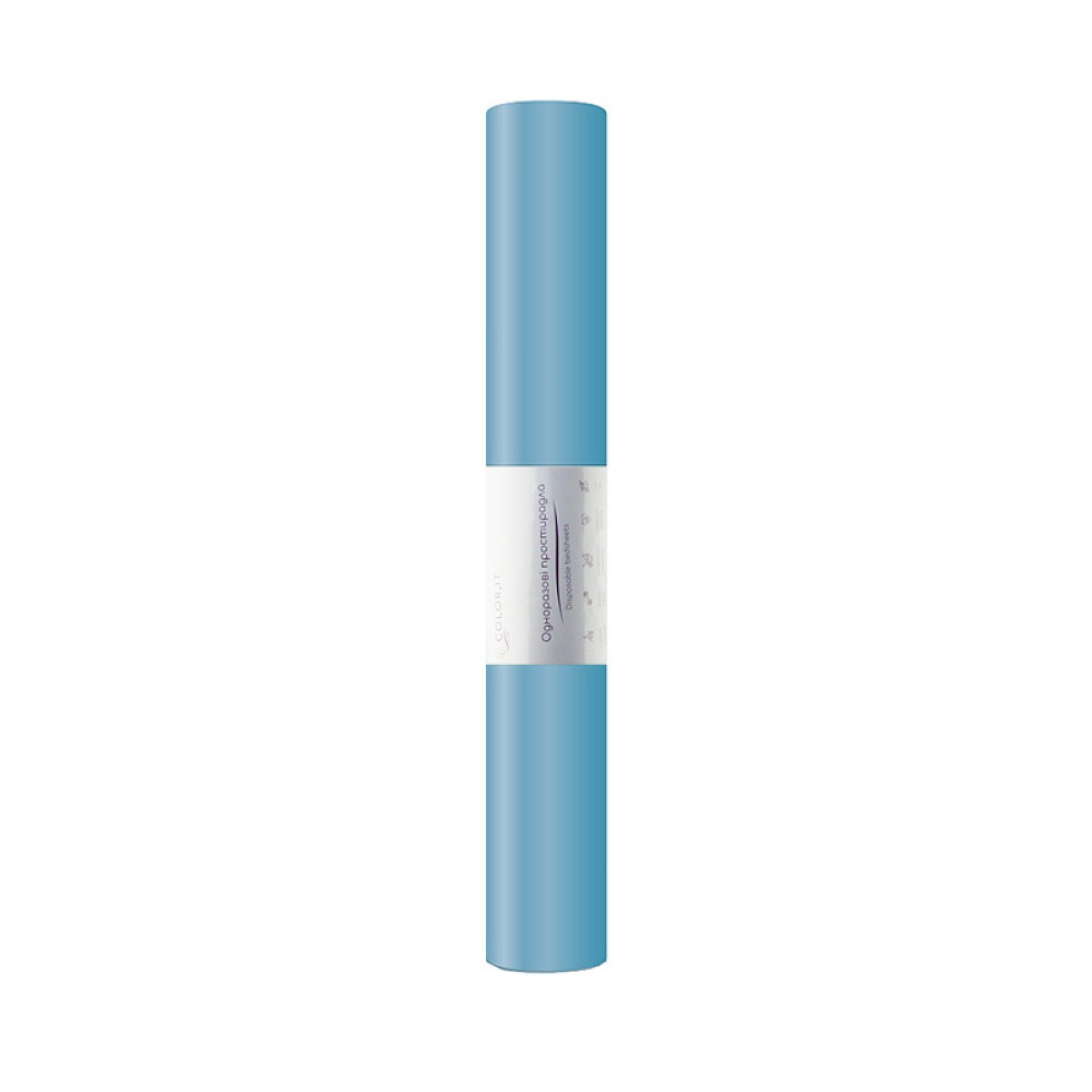 Одноразовые простыни COLOReIT 0,8х100, цвет голубой, плотность