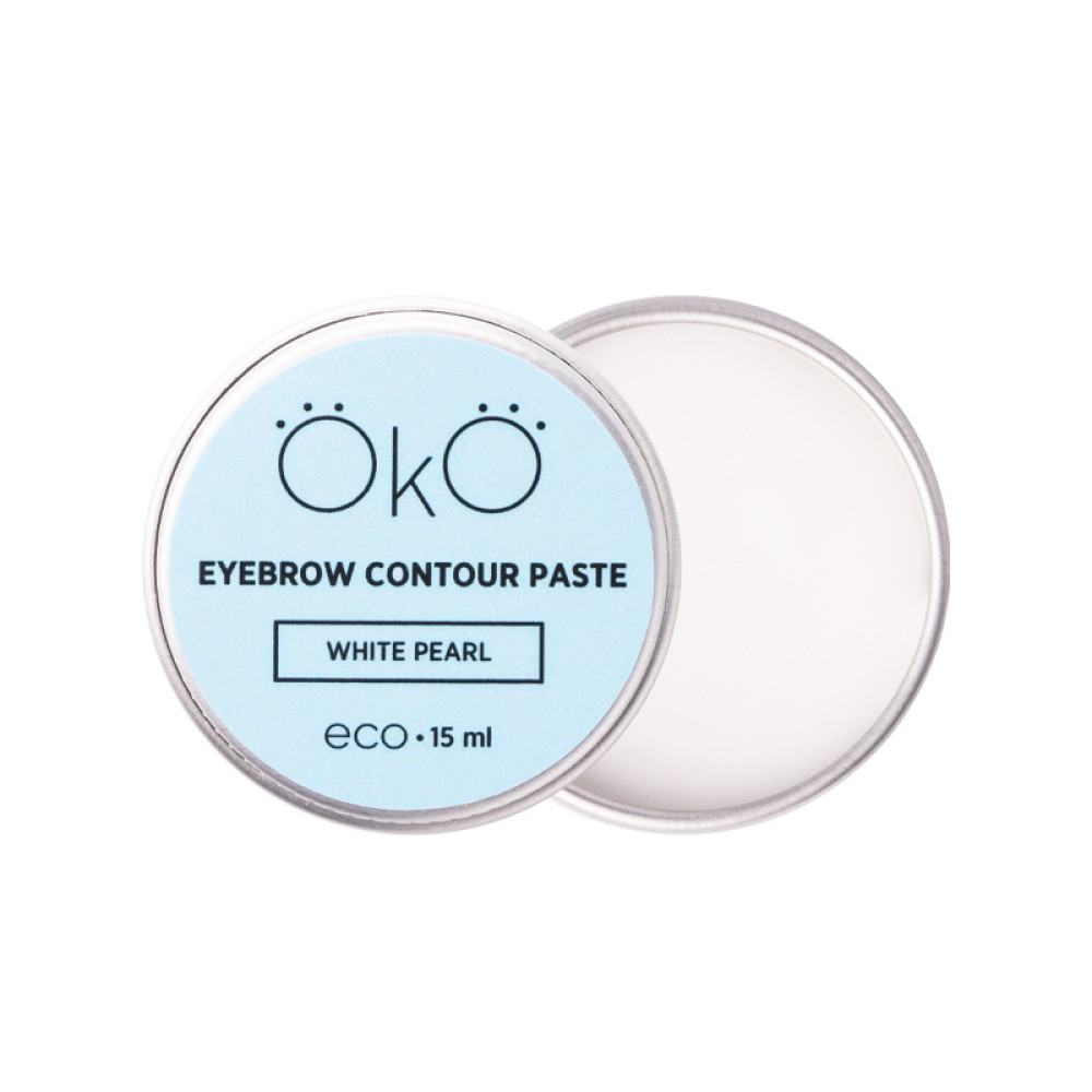 Паста контурная для бровей OKO Eyebrow Contour Paste White Pearl белая, 15 мл