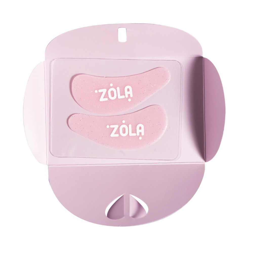 Патчи-фиксаторы под глаза ZOLA Silicone Eye Patch Light Pink Shine силиконовые многоразовые. розовые. пара