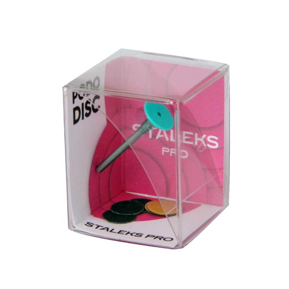 Педикюрний диск Staleks PRO Pododisc XS, d=10 мм пластиковий зі змінним файлом 180 гріт 5 шт.