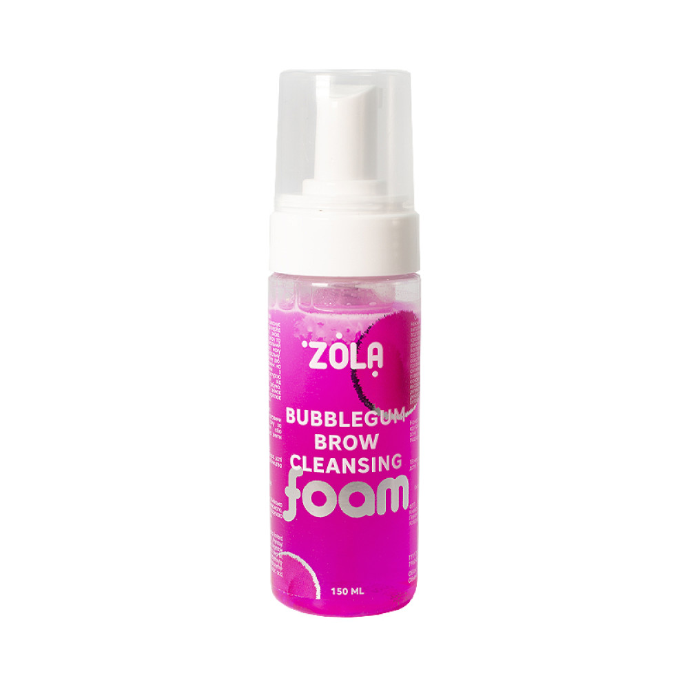 Пена для бровей ZOLA Bubblegum Brow Cleansing, очищающая, розовая, 150 мл
