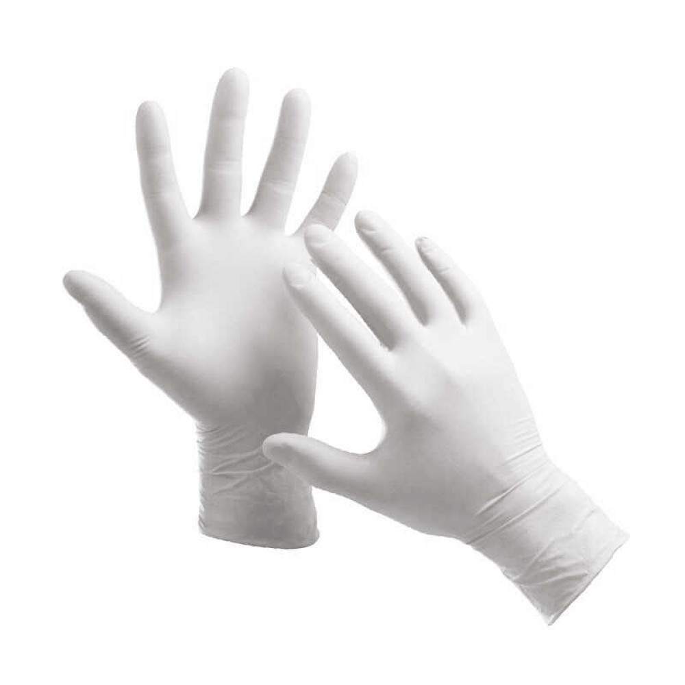 Перчатки нитриловые упаковка - 50 пар. размер S (без пудры). белые