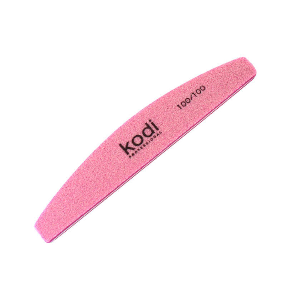 Пилка-баф для нігтів Kodi Professional 100/100 рожевий. півмісяць