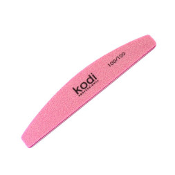 Пилка-баф для ногтей Kodi Professional 100/100 розовый. полумесяц