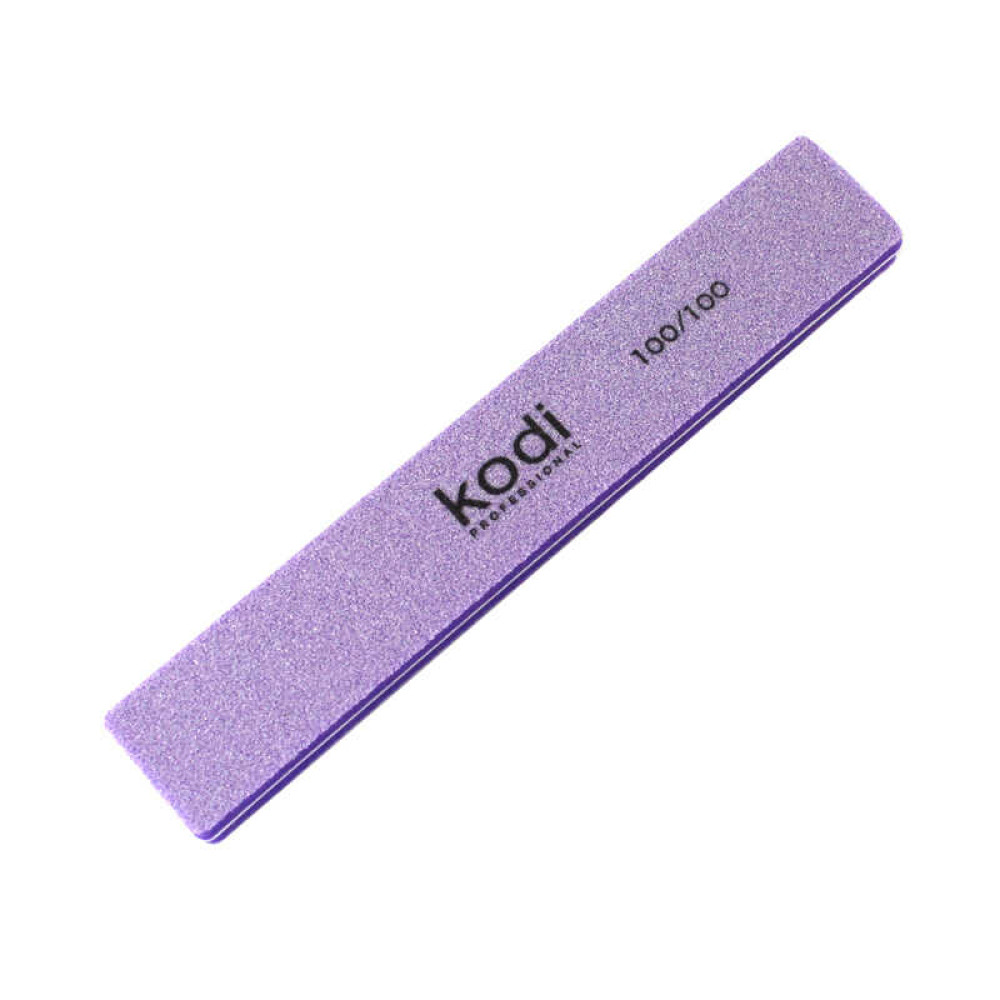Пилка-баф для ногтей Kodi Professional 100/100 сиреневый. прямоугольный
