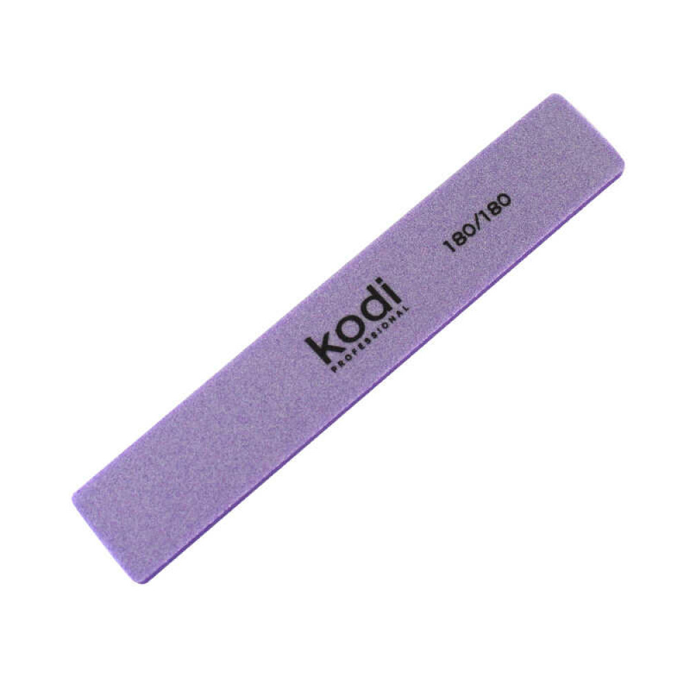 Пилка-баф для нігтів Kodi Professional 180/180 бузковий. прямокутний